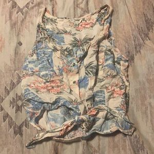 America. Eagle Hawaiian crop top